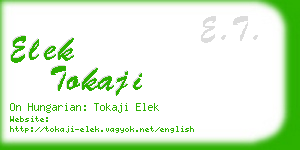 elek tokaji business card